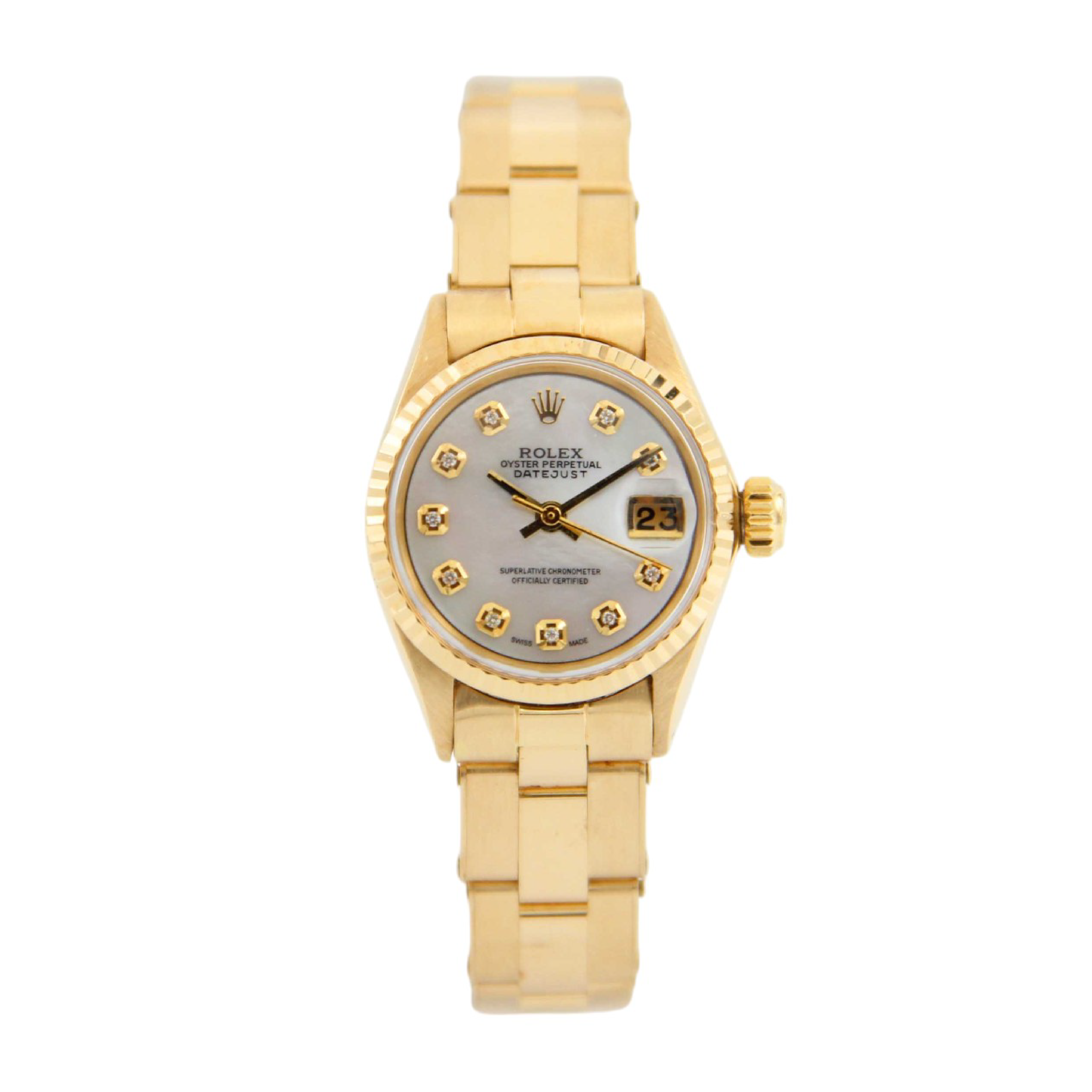 Rolex Lady Gold MOP Dial Diamonds ref. 6517