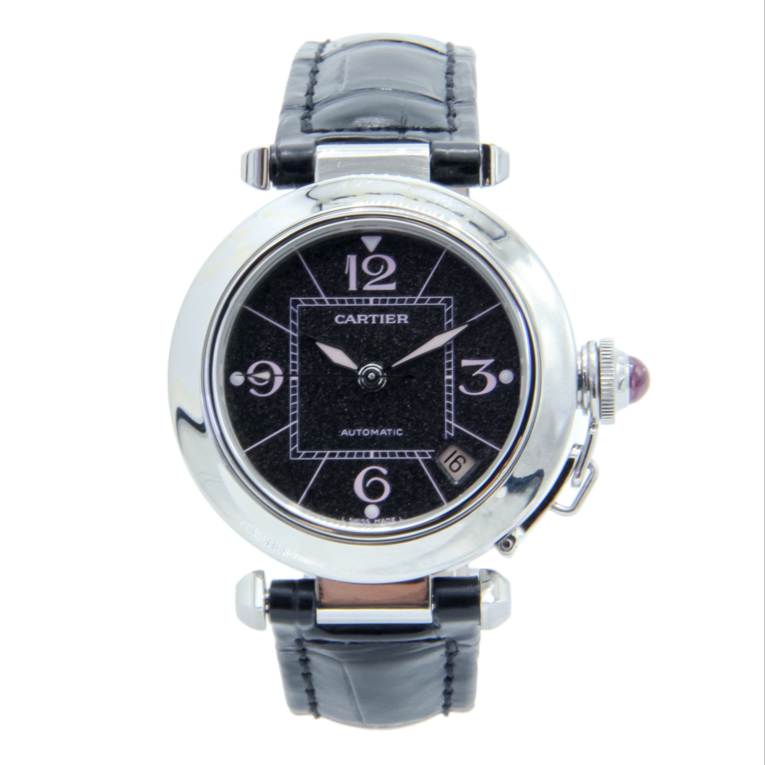 Cartier Pasha C Ref. 2324 Rare Factory Rose Shimmer Stardust "Top Conditions" - Just Service + 30-Month Warranty