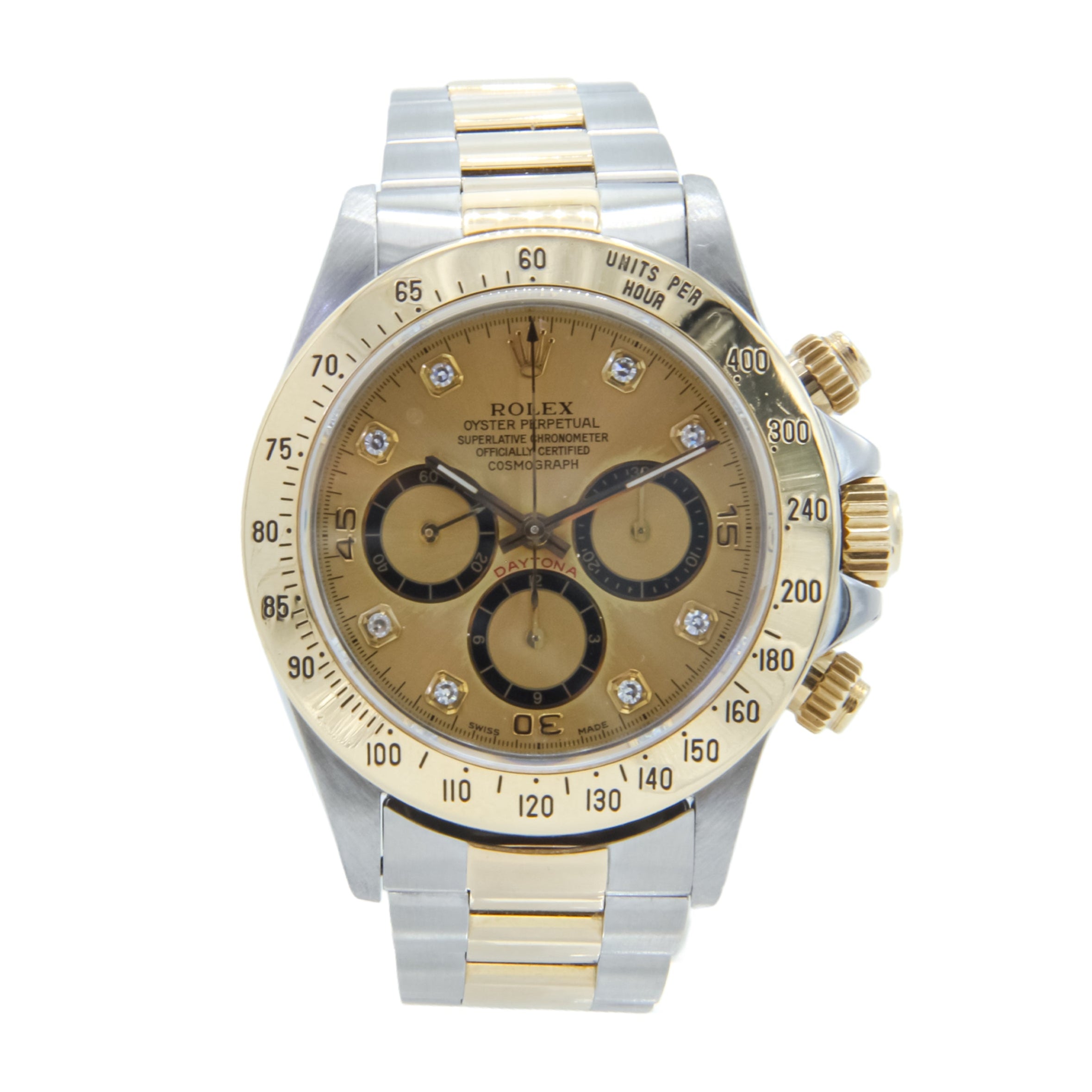 Rolex Daytona Ref. 16523 "Diamond Dial" Box & Paper Full Set - "Top Conditions" Six Inverted - Just Service - Year 1994