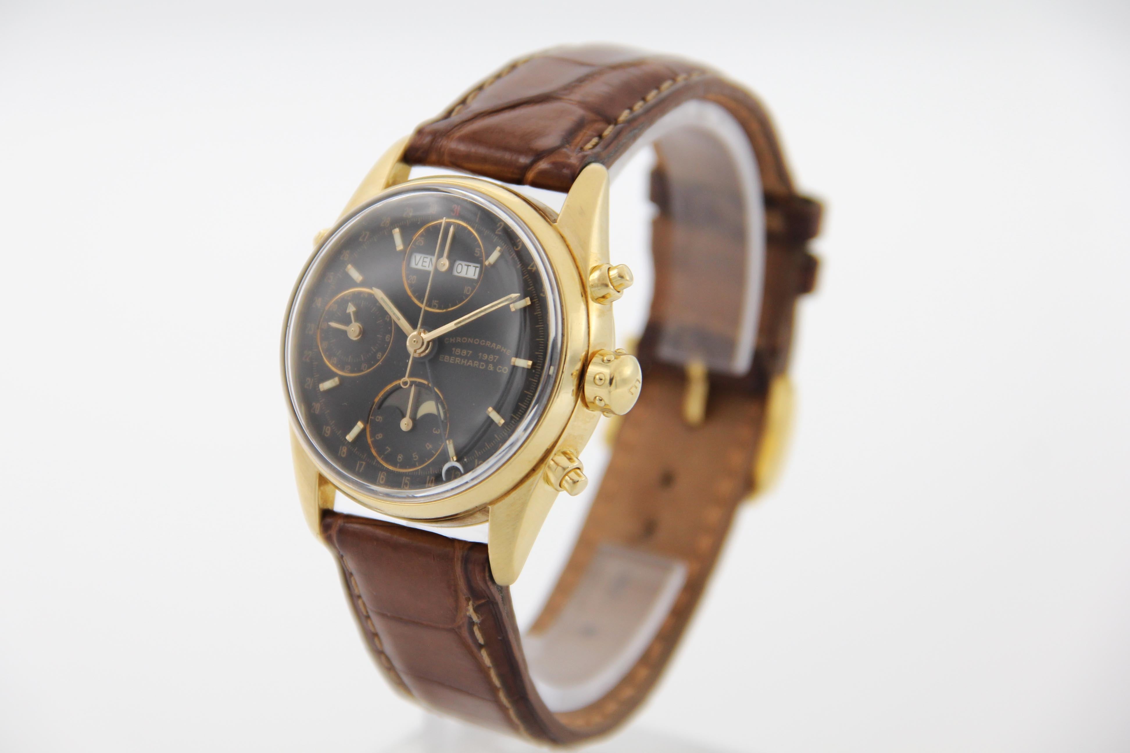 Eberhard 30030C Navy Master Chronograph Yellow Gold 18K Chronometer