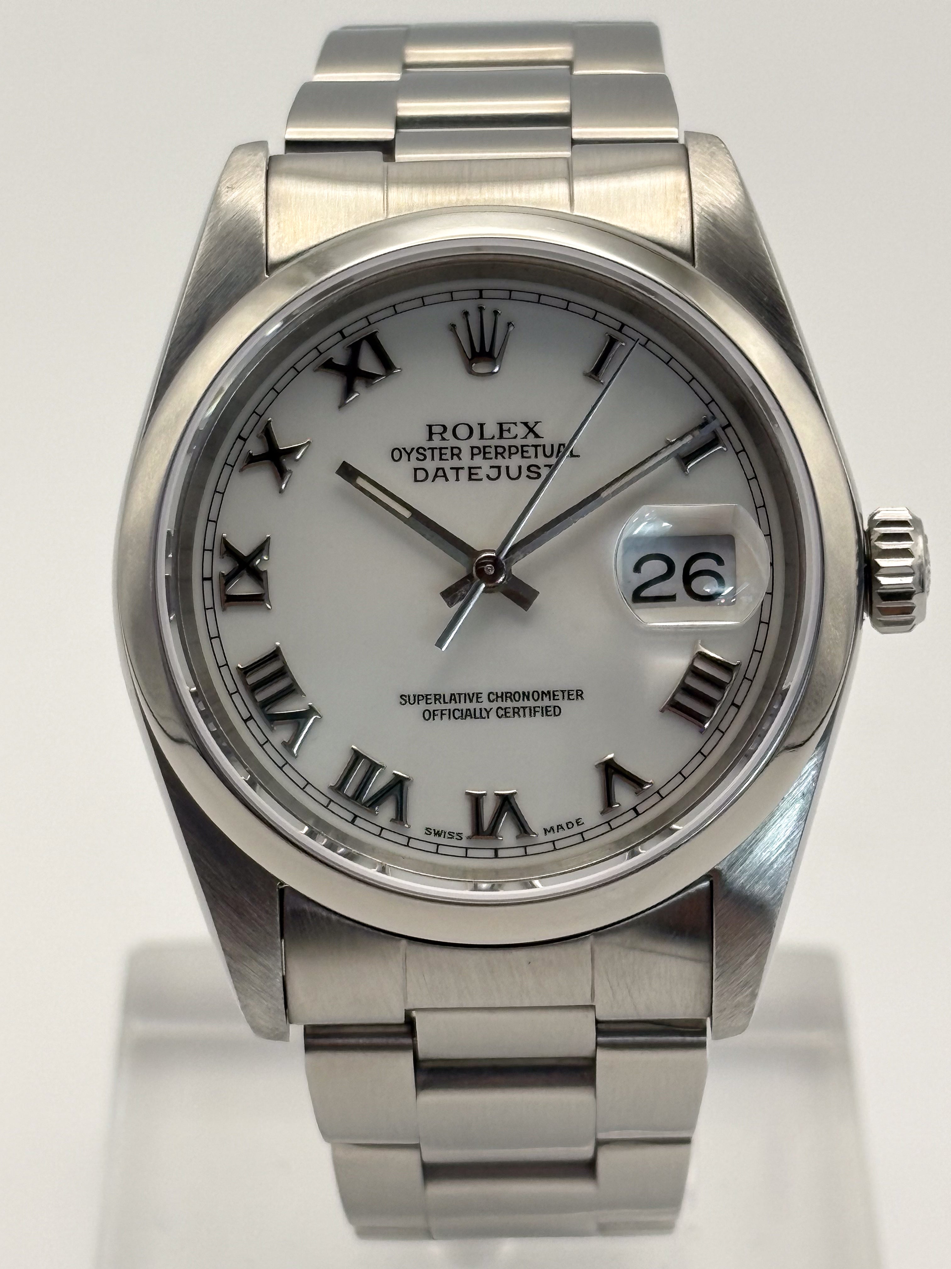 Rolex Datejust White Roman Dial Ref. 16200
