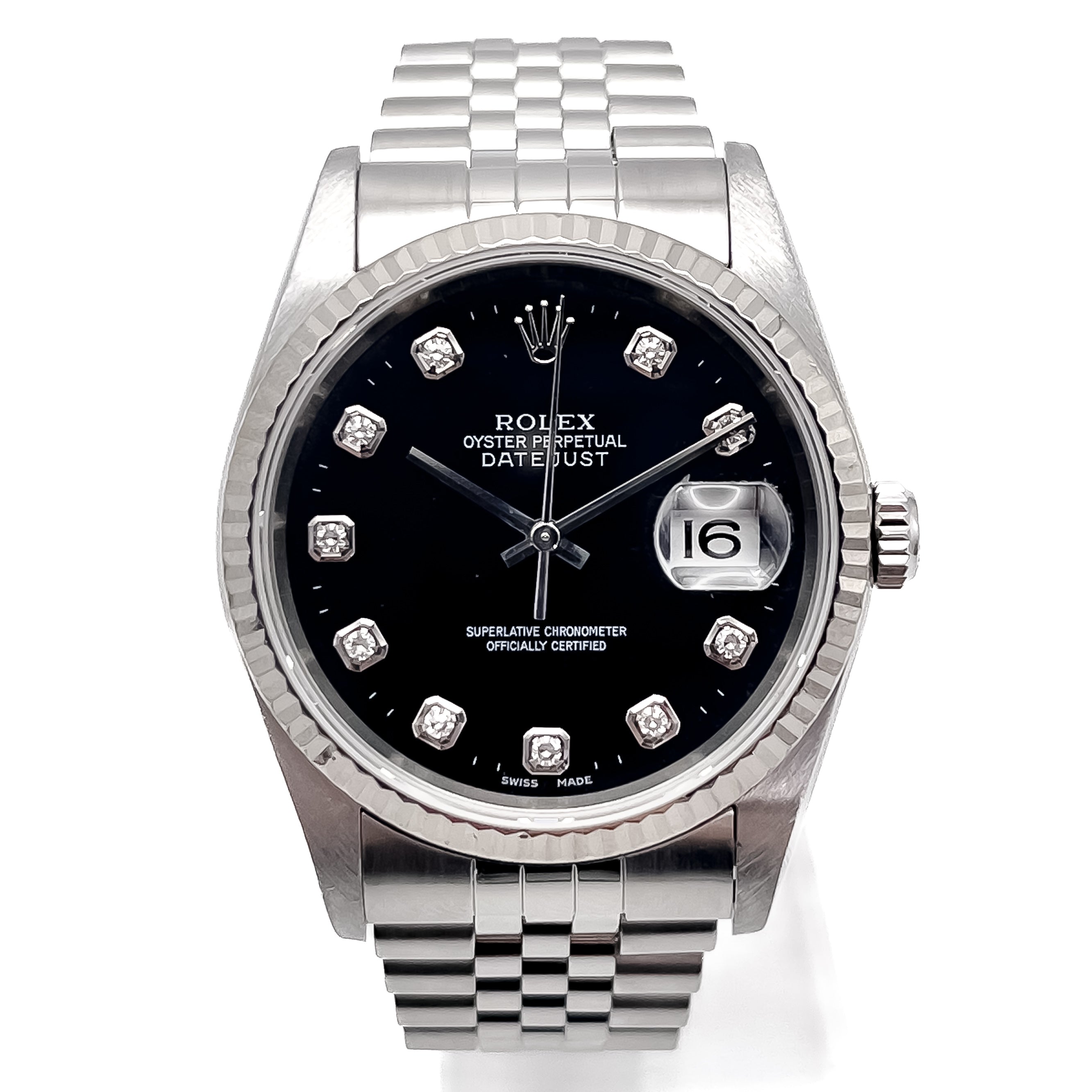 Rolex Datejust Ref. 16234 Black & Diamond Dial