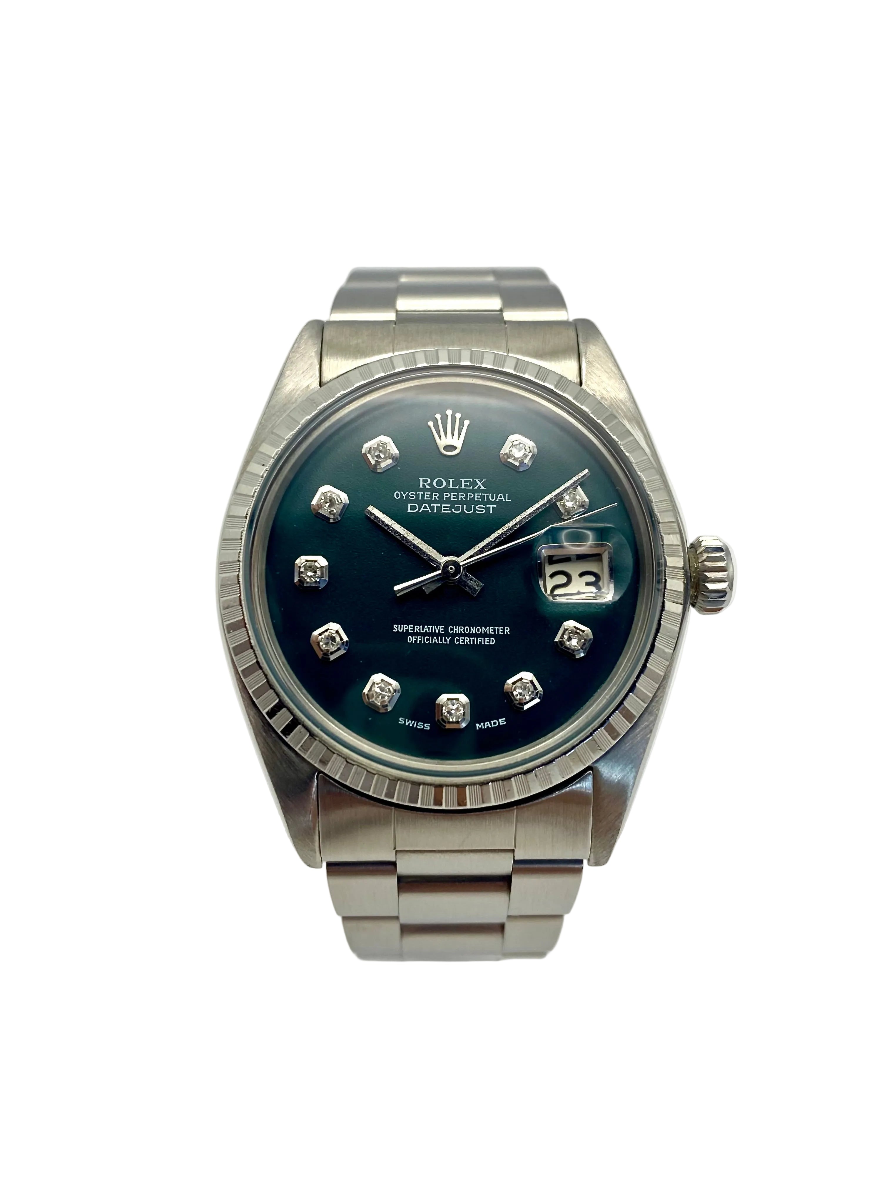 Rolex Datejust Ref. 1601 Green Diamond Custom Dial